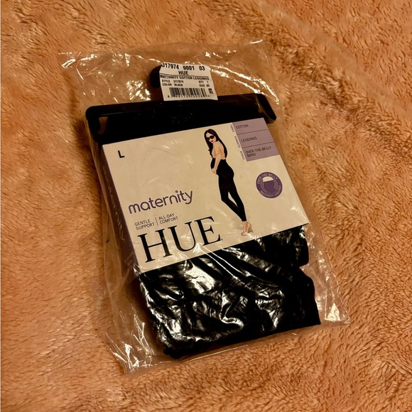 NWT Black Hue Maternity Leggings, Large - Picture 2 of 5